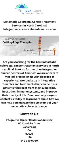 Metastatic Colorectal Cancer Treatment Services in North Carolina | Integrativecancercentersofameric