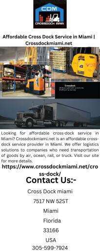 Affordable Cross Dock Service in Miami | Crossdockmiami.net