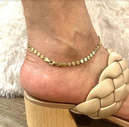 Gold Sunburst Anklet Bracelet - Shimmering Gold Anklet