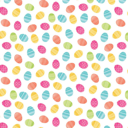 CHUMMY BUNNY EASTER EGGS - 12X12 SINGLE-SIDED PATTERNED PAPER - AMERICAN CRAFTS