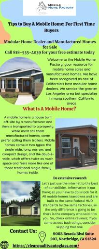 Know the Facts to Buy a Mobile Home for Sale in Ventura, CA