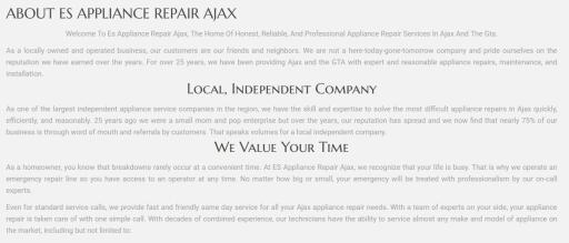 Top Appliance Repair Ajax - ES Appliance Repair Ajax (289) 275-0224
