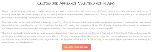 Top Electronics Appliance Repair Ajax - ES Appliance Repair Ajax (289) 275-0224
