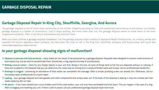 Stouffville Appliance Repair - Appliance Repair Professionals (289) 212-0800