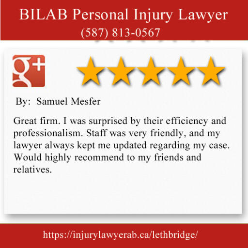 Injury Lawyer Lethbridge - BILAB Personal Injury Lawyer (587) 813-0567