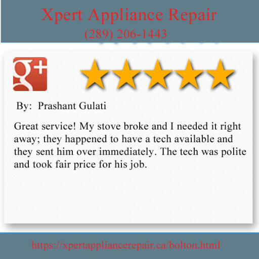 Appliance Repair Bolton ON - Xpert Appliance Repair (289) 206-1443