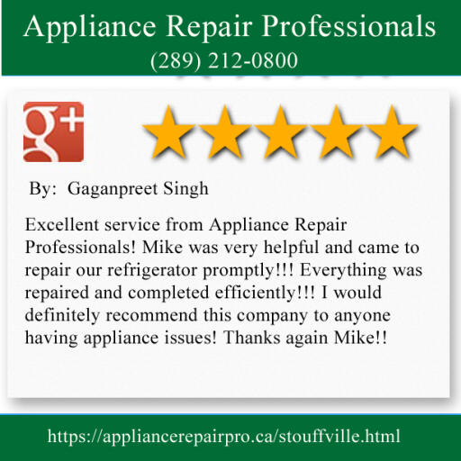 Appliance Repair Stouffville ON - Appliance Repair Professionals (289) 212-0800