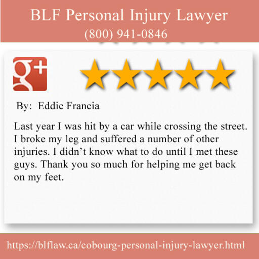 Injury Lawyer Cobourg ON - BLF Personal Injury Lawyer (800) 941-0846