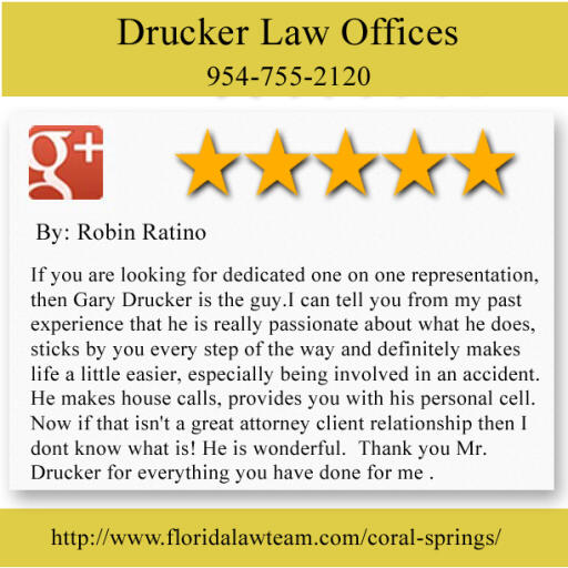 Coral Springs Accident Attorney - Drucker Law Offices (954) 755-2120