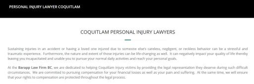 Personal Injury Lawyer Coquitlam - Barapp Law Firm BC (800) 585-7358