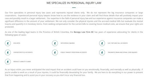 Injury Lawyer Campbell River - Barapp Law Firm BC (800) 395-1667