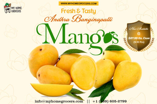Yummy Fresh & Tasty Andhra Banginapalli Mangoes Now Available @ MyHomeGrocers