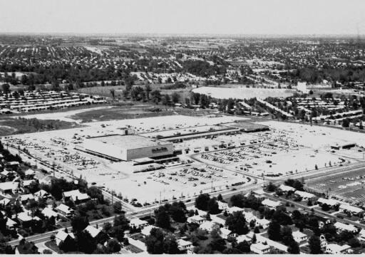 Aerial view of River Roads Mall (1962)