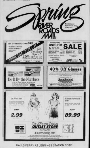 1988 River Roads Mall Spring Sale ad