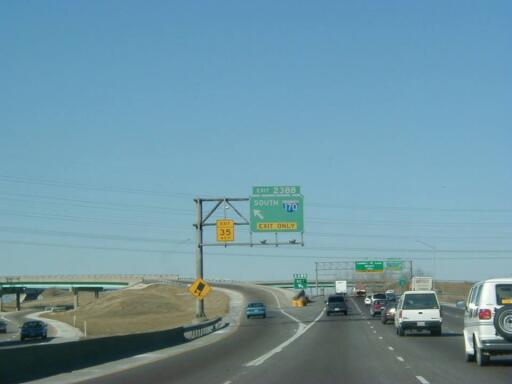 Interstate 70 West at Exit 238B, Interstate 170 South exit (1999)