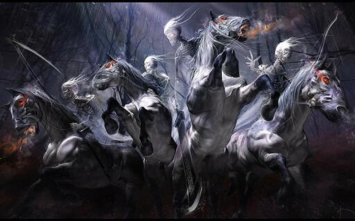 skulls undead ghosts fantasy art horses artwork swords 2560x1600 wallpaper www.wall321.com 1
