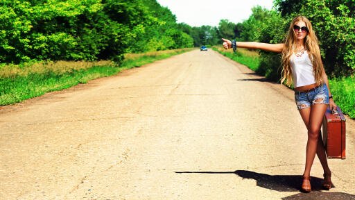 Girl hitch hiking Most Amazing Ultra HD Desktop Wallpapers18