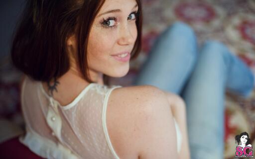 Beautiful Suicide Girl Chad Early Evenings 14my denim blue jean HQ high resolution image