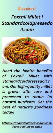 Foxtail Millet  Standardcoldpressedoil.com