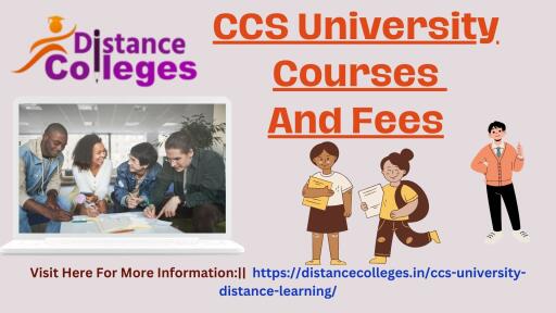 CCS University Courses And fees