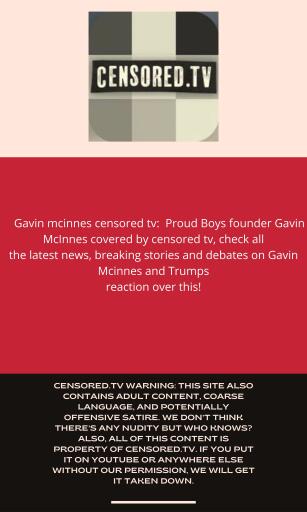 Gavin Mcinnes Censored Tv