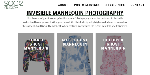 Invisible mannequin photography