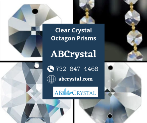 Clear Crystal Octagon Prisms