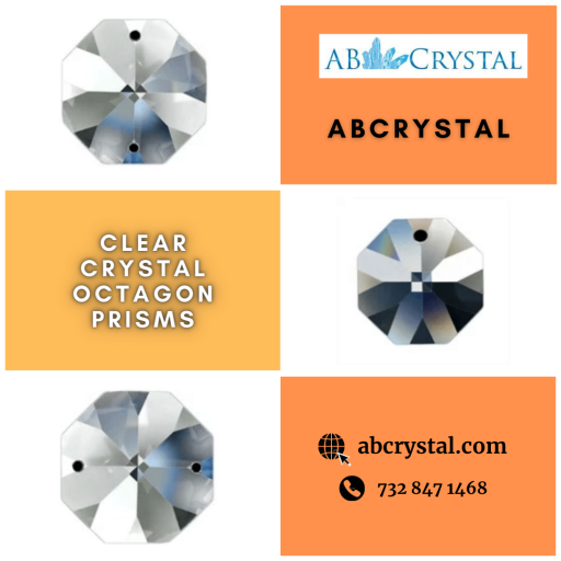 Clear Crystal Octagon Prisms