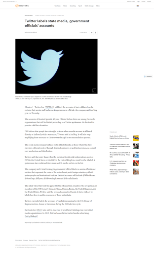 Hybrid War Screenshot 2020 08 06 001 Twitter labels state media, government officials' accounts