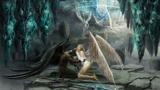 pictures fantasy love demon and angel