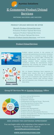 Why to Choose E Commerce Product Upload Services