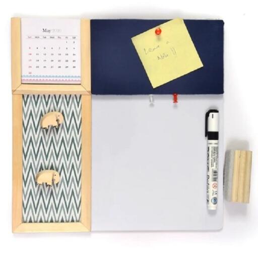 Pin board and whiteboard combination
