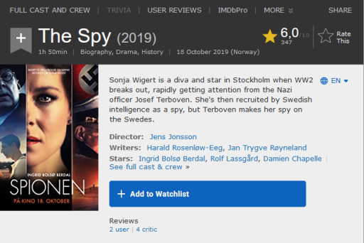 Screenshot 2020 09 30 The Spy (2019) IMDb