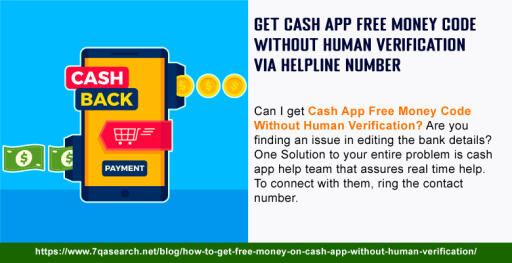 Get Cash App Free Money Code Without Human Verification via helpline number