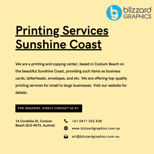 Printing Services Sunshine Coast