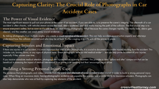 Capturing Clarity The Crucial Role of Photographs in Car Accident Cases
