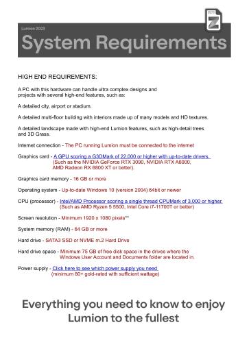 LUMION REQUIREMENTS Page 1