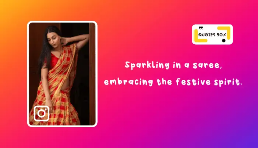 19. Sparkling in a saree, embracing the festive spirit