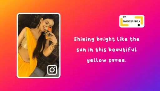 32. Shining bright like the sun in this beautiful yellow saree