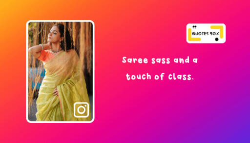 6. Saree sass and a touch of class