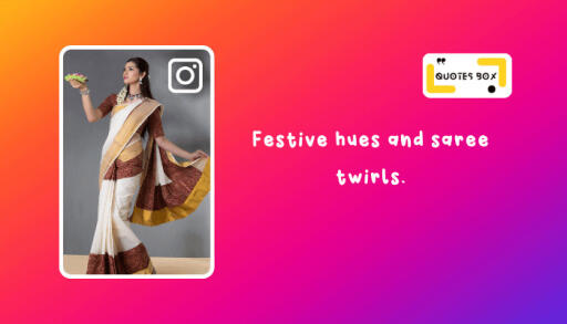 5. Festive hues and saree twirls