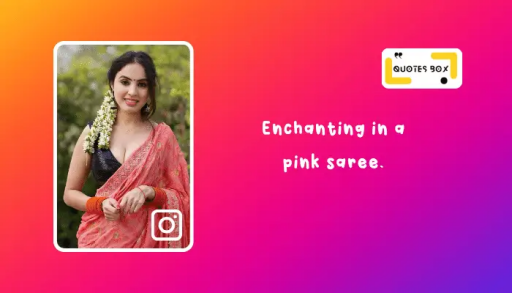 31. Enchanting in a pink saree